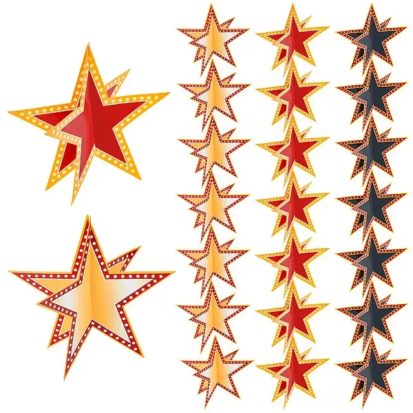 24Pcs 3 Colors Paper Display Decorations