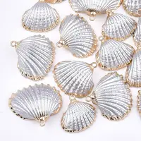 Spray Paint & Electroplate Sea Shell Pendants