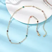 Brass Oval Link Chain Necklaces for Women