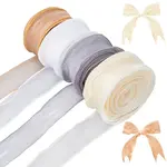 4 Rolls 4 Colors Polyester Chiffon Ribbon