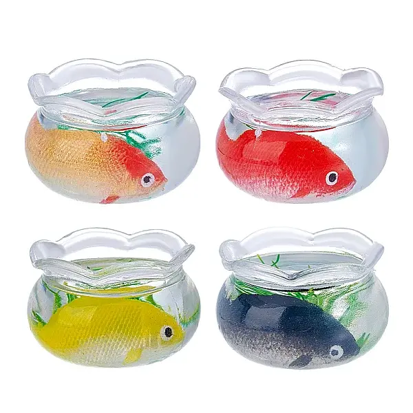 4Pcs 4 Colors Plastic Fish Tanks