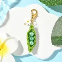 Handmade Seed Beaded Pea Pendant Decorations
