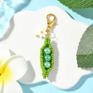 Handmade Seed Beaded Pea Pendant Decorations