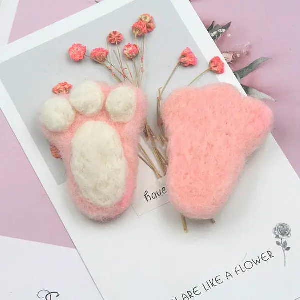 Footprints Handmade Wool Felt Ornament Accessories