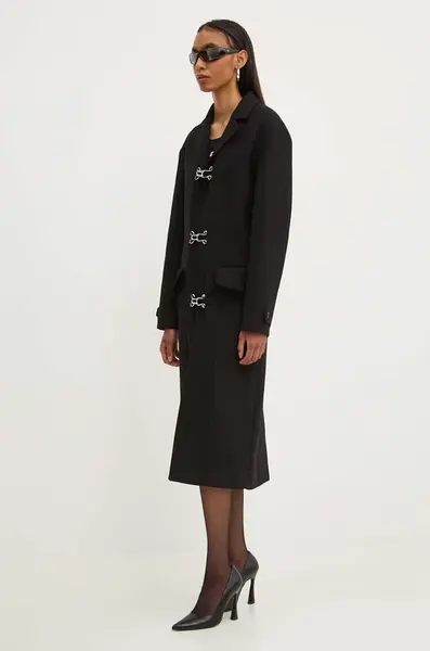 Vlněný kabát Moschino Jeans