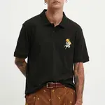 Bavlněné polo tričko HUGO černá barva, 50517409