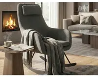 Houpací křeslo Galileo, středně šedá tkanina