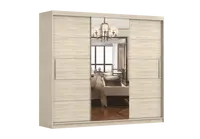 Šatní skříň Alba I - zrcadlo Barva korpusu: Dub - sonoma, Dveře: Dub sonoma