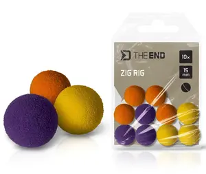 Delphin pěnové plovoucí boilie theend zig rig mix barev 10 ks - 15 mm