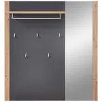 Xora ŠATNÍ PANEL, barvy grafitu, dub artisan, 122/131/30 cm
