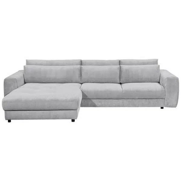 MID.YOU ROHOVÁ SEDAČKA, textil, kompozitní dřevo, světle šedá