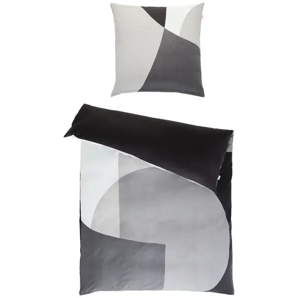 Schöner Wohnen OBOUSTRANNÉ POVLEČENÍ, satén, antracitová, šedá, černá, světle šedá, tmavě šedá, 135/200 cm