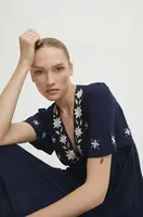 Šaty Answear.LAB tmavomodrá barva, maxi