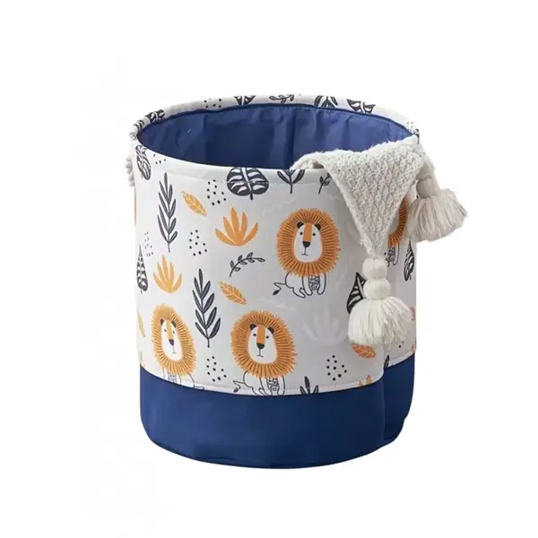 Livefy kôš na hračky / bielizeň Lion 40x35cm, modrý