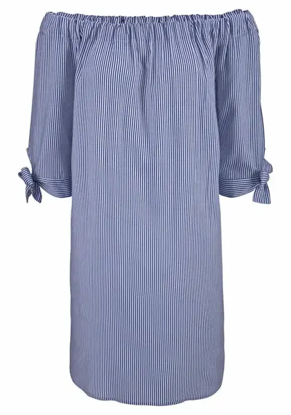 LASCANA Plážové šaty  tmavomodrá / biela