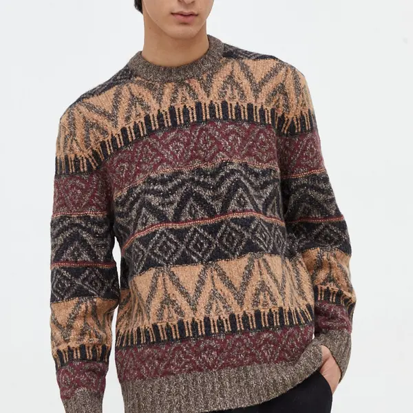 Svetr Abercrombie & Fitch pánský, hnědá barva