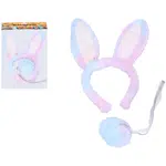 Set karneval - Uši a ocas Zajíc třpytivý