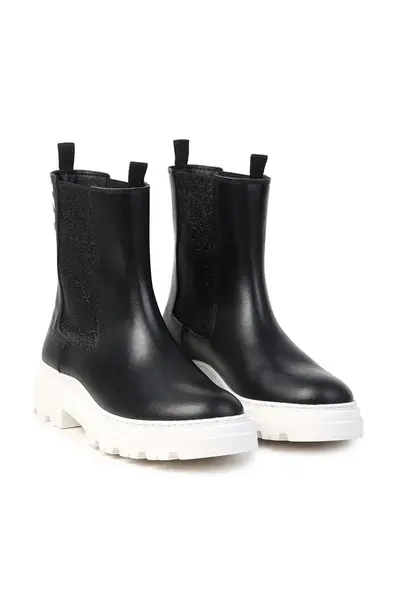 Dětské kožené kotníkové boty Karl Lagerfeld