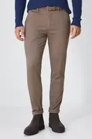Kalhoty Medicine pánské, hnědá barva, přiléhavé