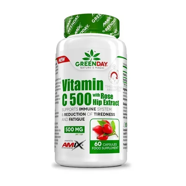 AMIX Vitamin C 500 s extraktem z šípků, 60cps