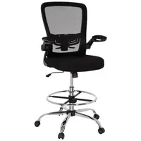 MID.YOU OTOČNÁ ŽIDLE, síťovina, plochá tkanina, černá