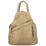 Trendy dámský koženkový batoh Beata, béžový
