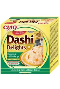 Churu Cat Ciao Dashi kuře a vločky z tuňáka pruhovaného 70g
