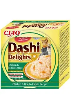 Churu Cat Ciao Dashi kuře a vločky z tuňáka pruhovaného 70g