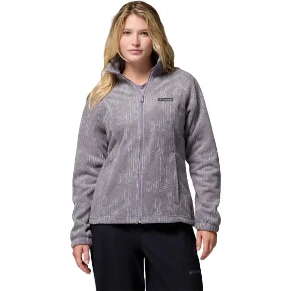Columbia BENTON SPRINGS™ PRINTED FULL ZIP Dámska flísová mikina, fialová, veľkosť