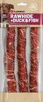 Flamingo R'Hide tyčinky, maškrty pre psov - kačica, treska 240 g (3 ks 25 cm, 80 g/ks)