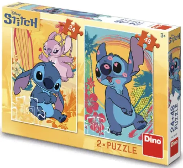 Puzzle 24+48 Zamilovaný Stitch - Neznámý