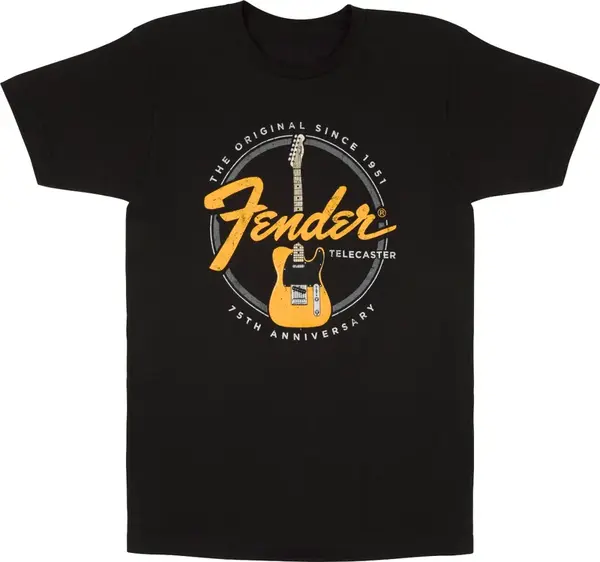 Fender Telecaster 75th Tele Tee Vintage Black L