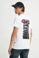 Bavlněné tričko G-Star bílá barva, s potiskem, D25141-C812