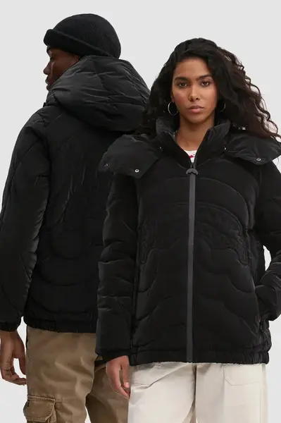 Bunda Sprayground černá barva, přechodná, oversize, SP663