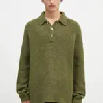 Vlněný svetr Norse Projects Rasmus Relaxed Brushed Polo