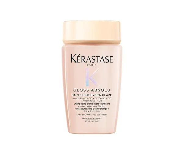 Hydratační a rozjasňující šampon pro pevné a krepaté vlasy Kérastase Gloss Absolu Bain Créme Hydra-Glaze - 80 ml + dárek zdarma