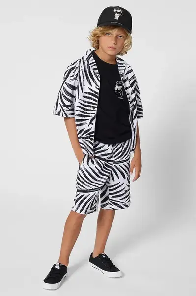 Dětské bavlněné tričko Karl Lagerfeld