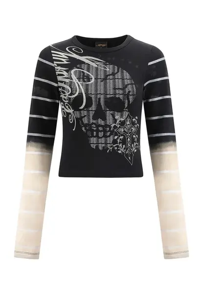 Ed Hardy Tričko 'Spectrum Skull'  čierna