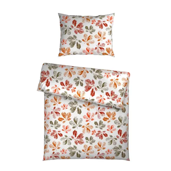 Esposa POVLEČENÍ, satén, zelená, oranžová, bílá, červenohnědá, 140/200 cm