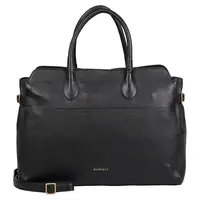 Dámská kožená kabelka na notebook Burkely Miata - černá