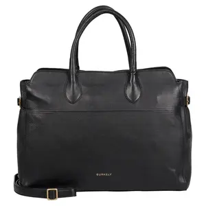 Dámska kožená kabelka na notebook Burkely Miata - čierna