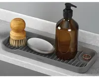Organizér/odkapávač ke dřezu Tidy-Mat 23x9 cm, šedý