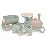 Doloni ECO Line Vláček s jedním vagónem a sadou na písek zeleno-béžový 67 cm