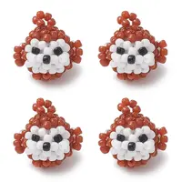 3D Glass Seed Beaded Monkey Pendants