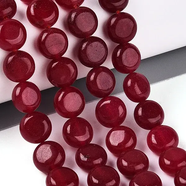 Dyed Natural White Jade Beads Strands