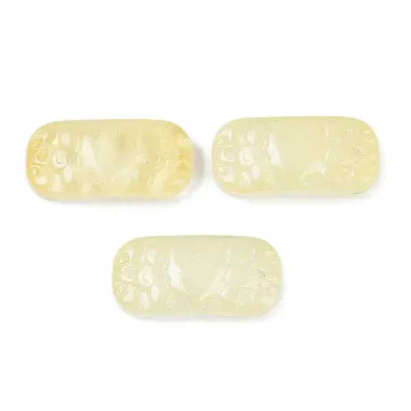 Spray Painted Transparent Glass Connector Charms