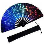 1Pc Luminous Bomboo & Cloth Fans