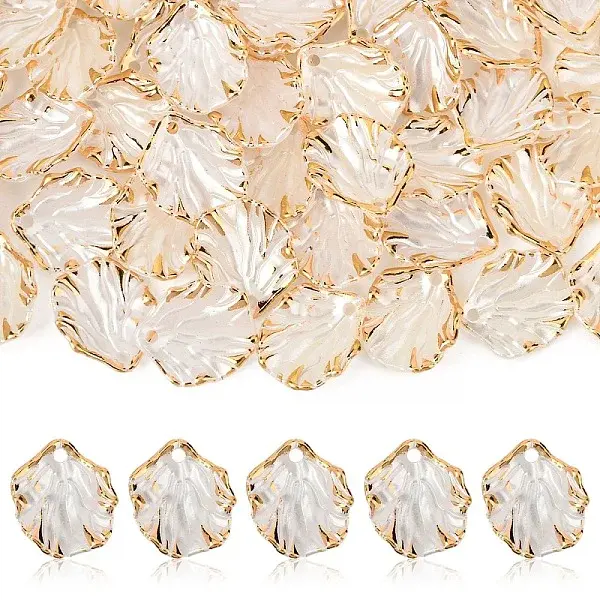 100Pcs Opaque Acrylic Pendants