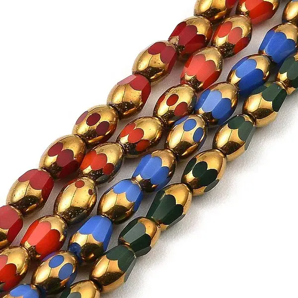 Faceted Electroplate Glass Beads Strands