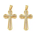 Brass Micro Pave Clear Cubic Zirconia Pendants